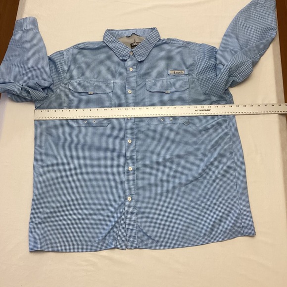 Habit Mens Long Sleeve Gingham Fishing Shirt 2XL UPF 40+ Solar Factor - Picture 3 of 9